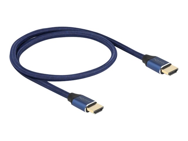 Delock Ultra High Speed HDMI Kabel 48 Gbps 8K 60 Hz blau 0,5 m zertifiziert