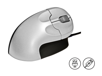Bakker Elkhuizen Grip Mouse - Maus - optisch - 3 Tasten - kabellos - kabelloser Empfänger (USB)