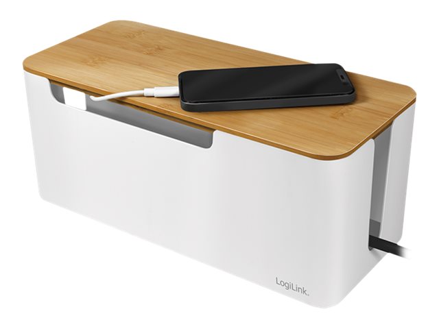 LogiLink Kabel-Organizer - mit Bambusdeckel