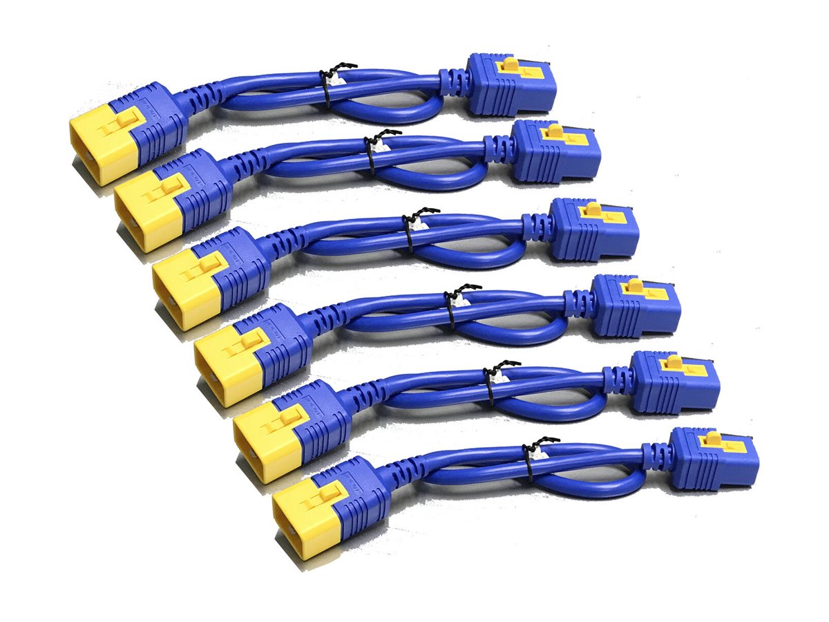 APC Schneider Electric Color Coded Locking Power Cords - Stromkabel - IEC 60320 C20 zu IEC 60320 C19 - Blau (Packung mit 6)