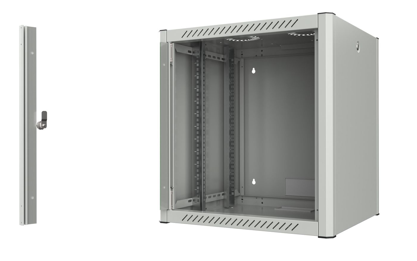 Lanview RWP12U56WH - Wandmontiertes Regal - 12U - 25,6 kg - Weiß, Ansicht 3