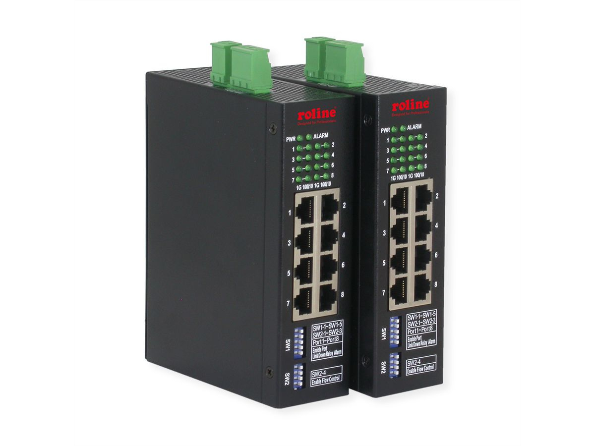 ROLINE Ind. Mng Gbit Ethernet Switch 8x - Switch - 1 Gbps, Ansicht 2