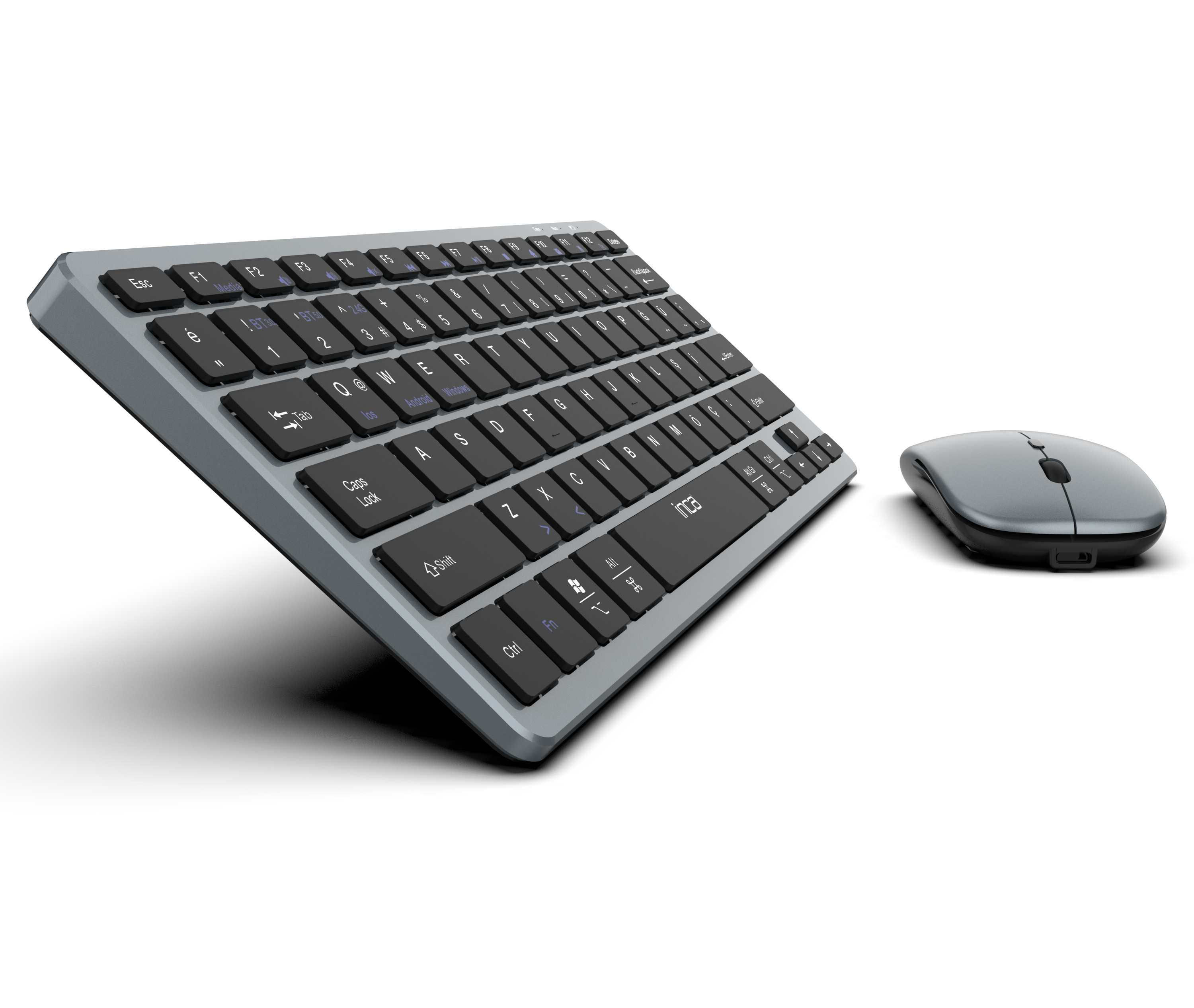 INCA IBK-572BT - 60% - Kabellos - RF Wireless + Bluetooth - LED - Schwarz - Maus enthalten, Ansicht 3