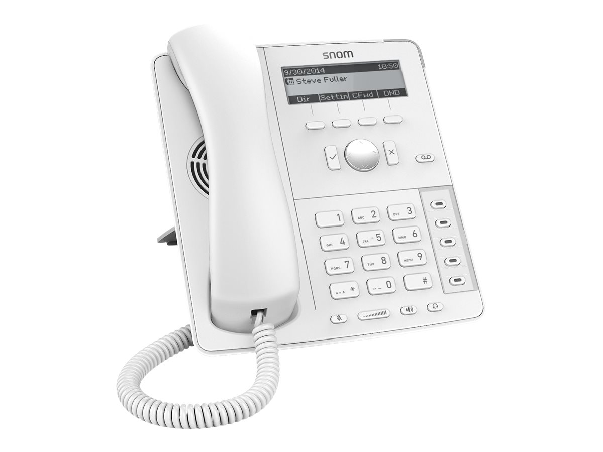 snom D715 - VoIP-Telefon - dreiweg Anruffunktion - SIP, RTCP, SRTP - 4 Leitungen - weiß