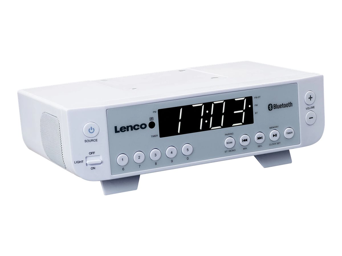 Lenco KCR-100 - Radio - 2 x 1 Watt - weiß, Ansicht 4