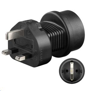 MicroConnect Universal adapter UK/Schuko - Adapter für Power Connector - power CEE 7/7 (W), Ansicht 2