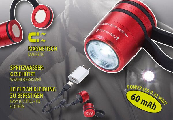 Troika Taschenlampe ECO RUN rot, Ansicht 2
