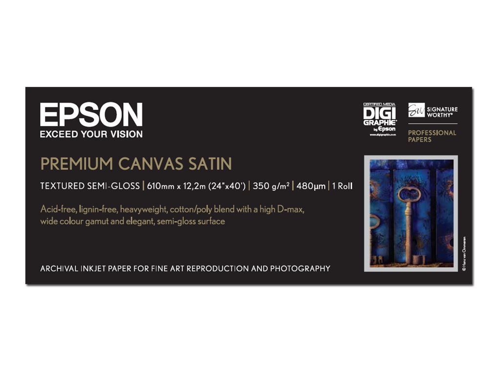 Epson PremierArt Water Resistant Canvas - Glänzend - Rolle A1 (610 cm x 122 m)