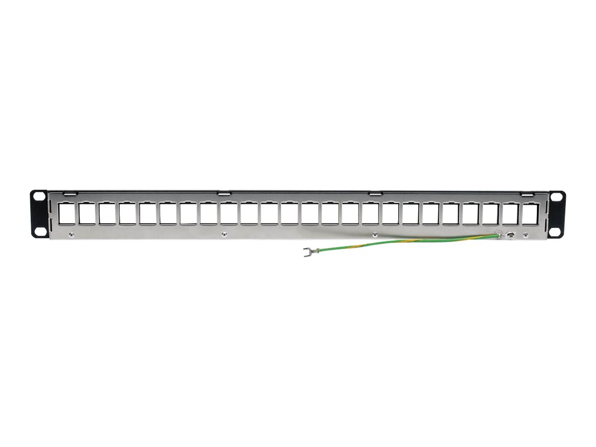 Tripp Eaton Tripp Lite Series 24-Port 1U Rack-Mount Shielded Blank KeystoneMultimedia Patch Panel RJ45 Ethernet USB HDMI Cat5e6 - Patch Panel - Schwarz - 1U - 48.3 cm (19)