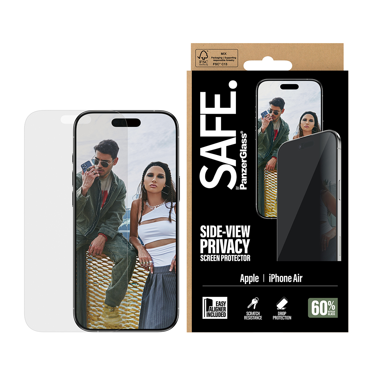 PanzerGlass SAFE. Privacy Screen Protector iPhone 17 Air Ultra-Wide Fit, Ansicht 4