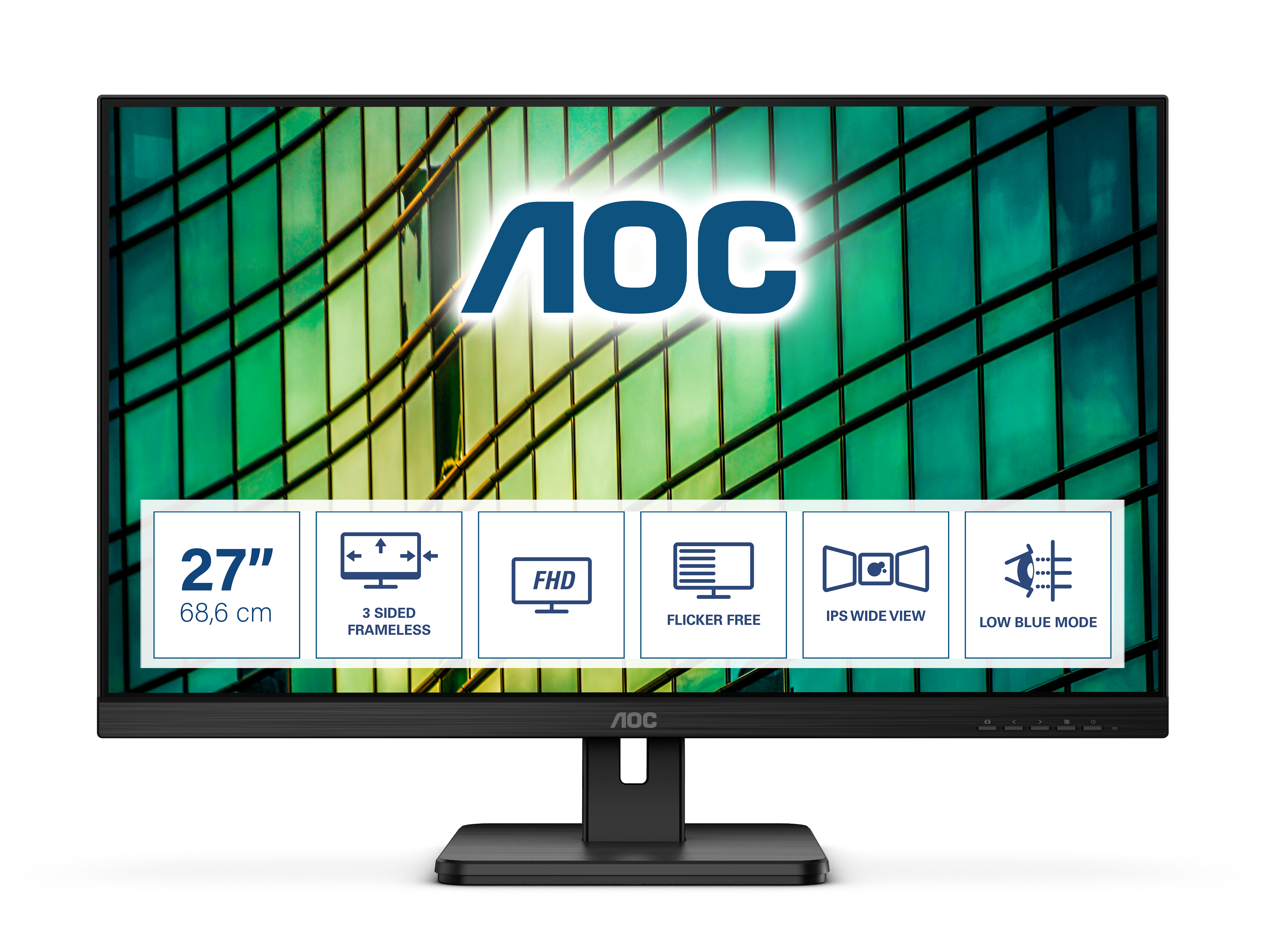 AOC E2 27E2QAE, 68,6 cm (27&quot;), 1920 x 1080 Pixel, Full HD, LCD, 4 ms, Schwarz