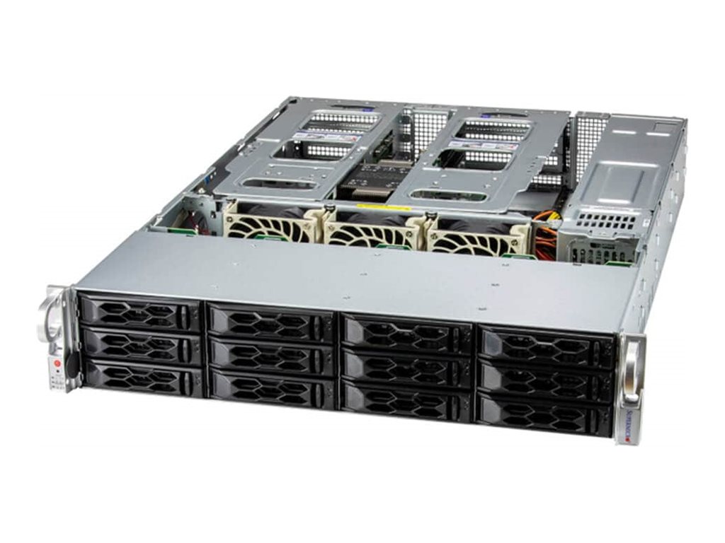 Supermicro UP SuperServer 521C-NR - Server - Rack-Montage - 2U - 1-Weg - 1 x Xeon Silver 4509Y  2.6 GHz - RAM 16 GB - SATASAS - Hot-Swap 8.9 cm (3.5)