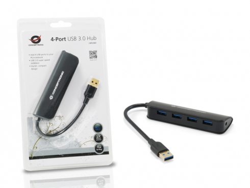 Conceptronic C4PUSB3 - Hub - 4 x SuperSpeed USB 3.0, Ansicht 2