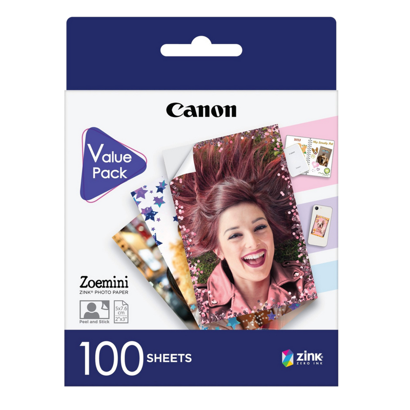 Canon ZINK - Klebstoff - 50 x 76 mm 100 Blatt Fotopapier, Ansicht 2