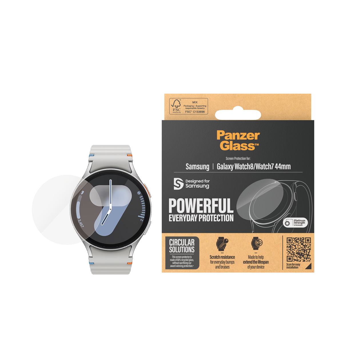 PanzerGlass Bildschirmschutz für Smartwatch - Glas - für Samsung Galaxy Watch7 (44 mm), Ansicht 4
