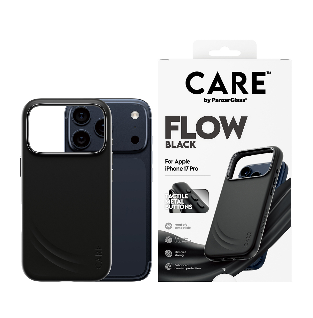 PanzerGlass CARE by Feature Flow Case Black w. MagSafe iPhone 17 Pro - Apple - iPhone 17 Pro, Ansicht 2