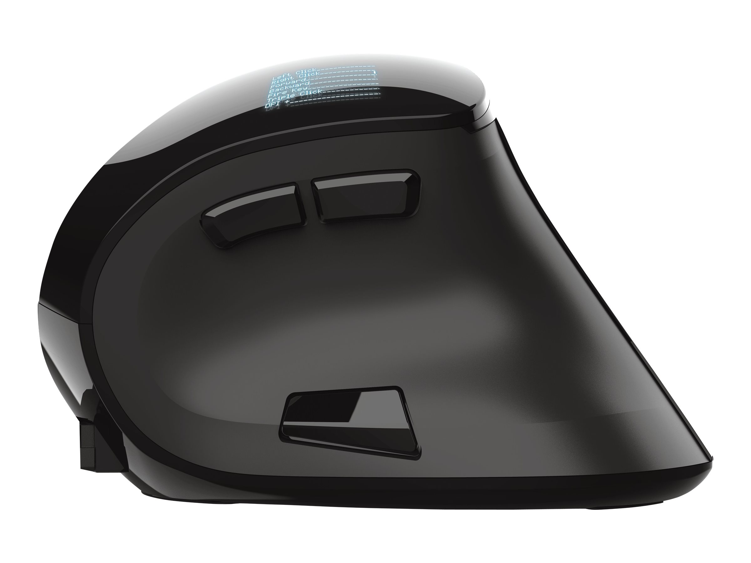 Trust Voxx - Vertikale Maus - ergonomisch - Für Rechtshänder - optisch - 9 Tasten - kabellos - Bluetooth 2.4 GHz - kabelloser Empfänger (USB)