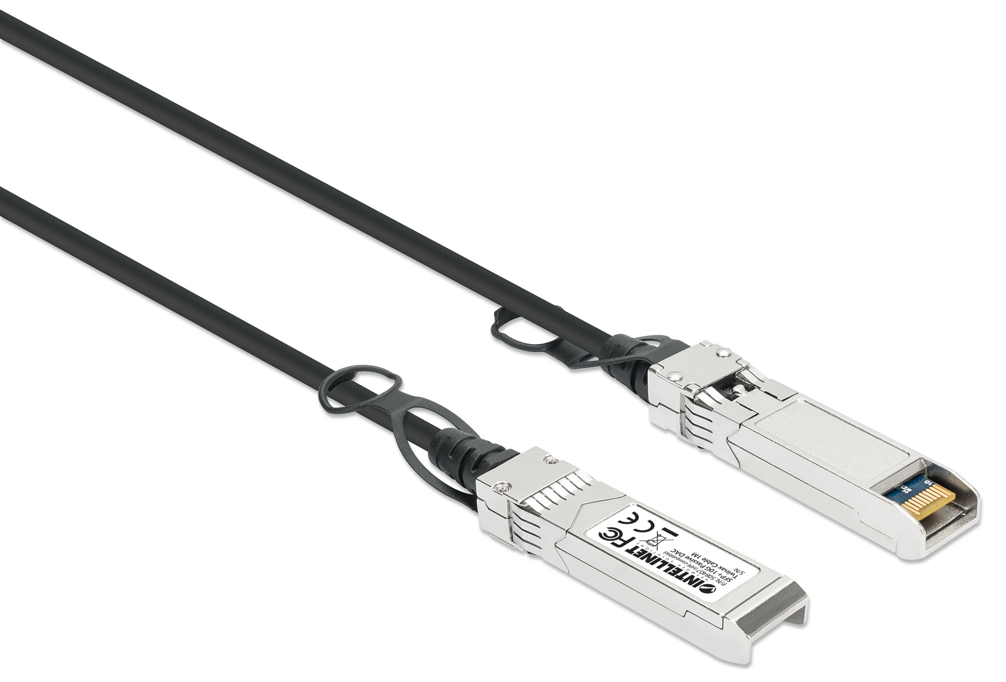 IC Intracom Intellinet - 10GBase Direktanschlusskabel - SFP+ (M) - 1 m schwarz, silber 10 Mbit/s, Ansicht 3