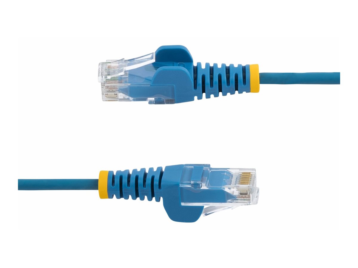 StarTech.com 2.5m Slim LSZH CAT6 Ethernet Cable, 10 Gigabit Snagless RJ45 100W PoE Patch Cord, CAT 6 10GbE UTP Network Cable w/Strain Relief, Blue, ETL, Low Smoke Zero Halogen - Category 6 - 28AWG (N6PAT250CMBLS)