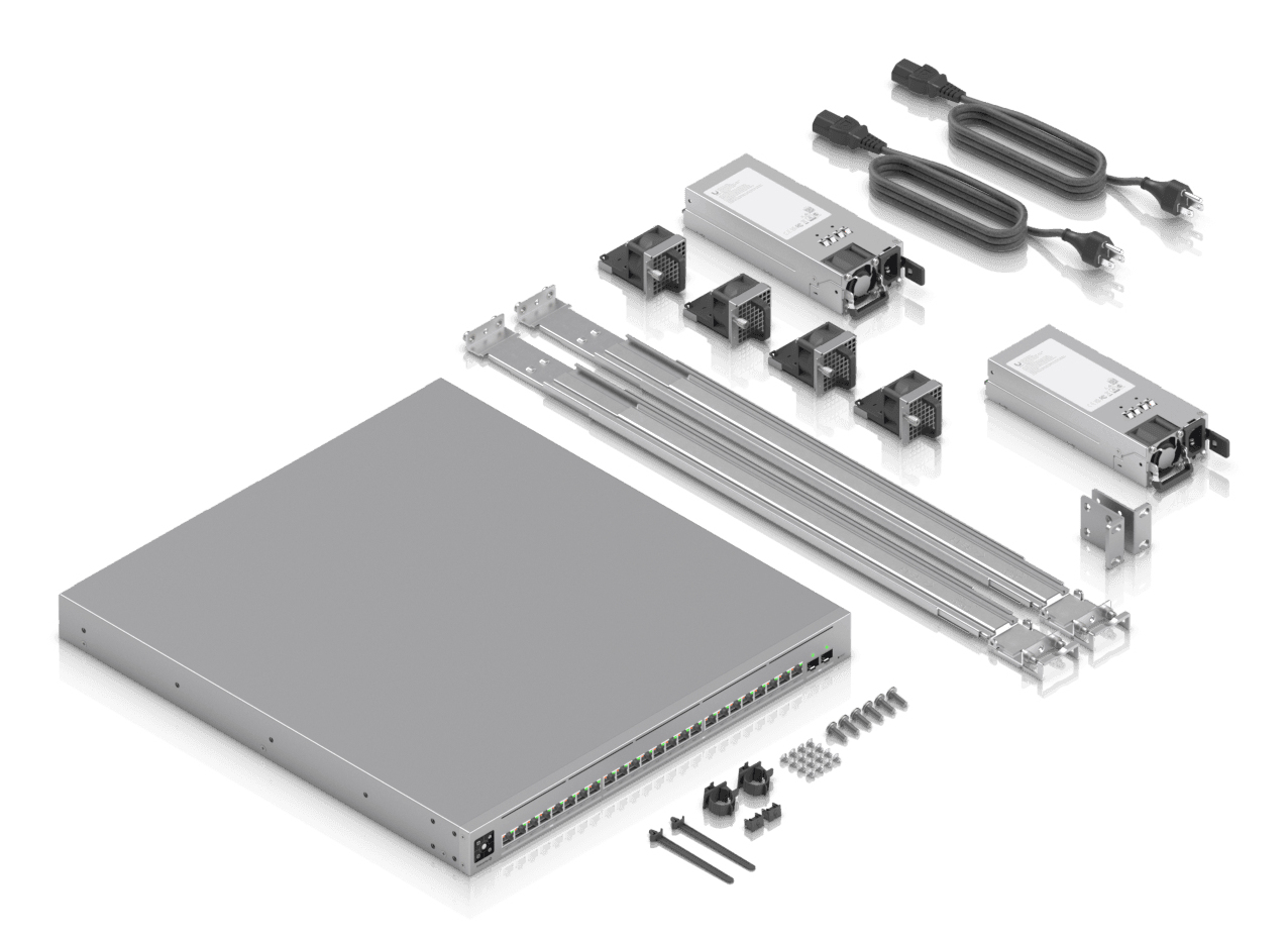Ubiquiti UniFi Enterprise Campus 24 PoE - Switch - L3 - managed - an Rack montierbar - PoE Class 4 (1050 W), Ansicht 2