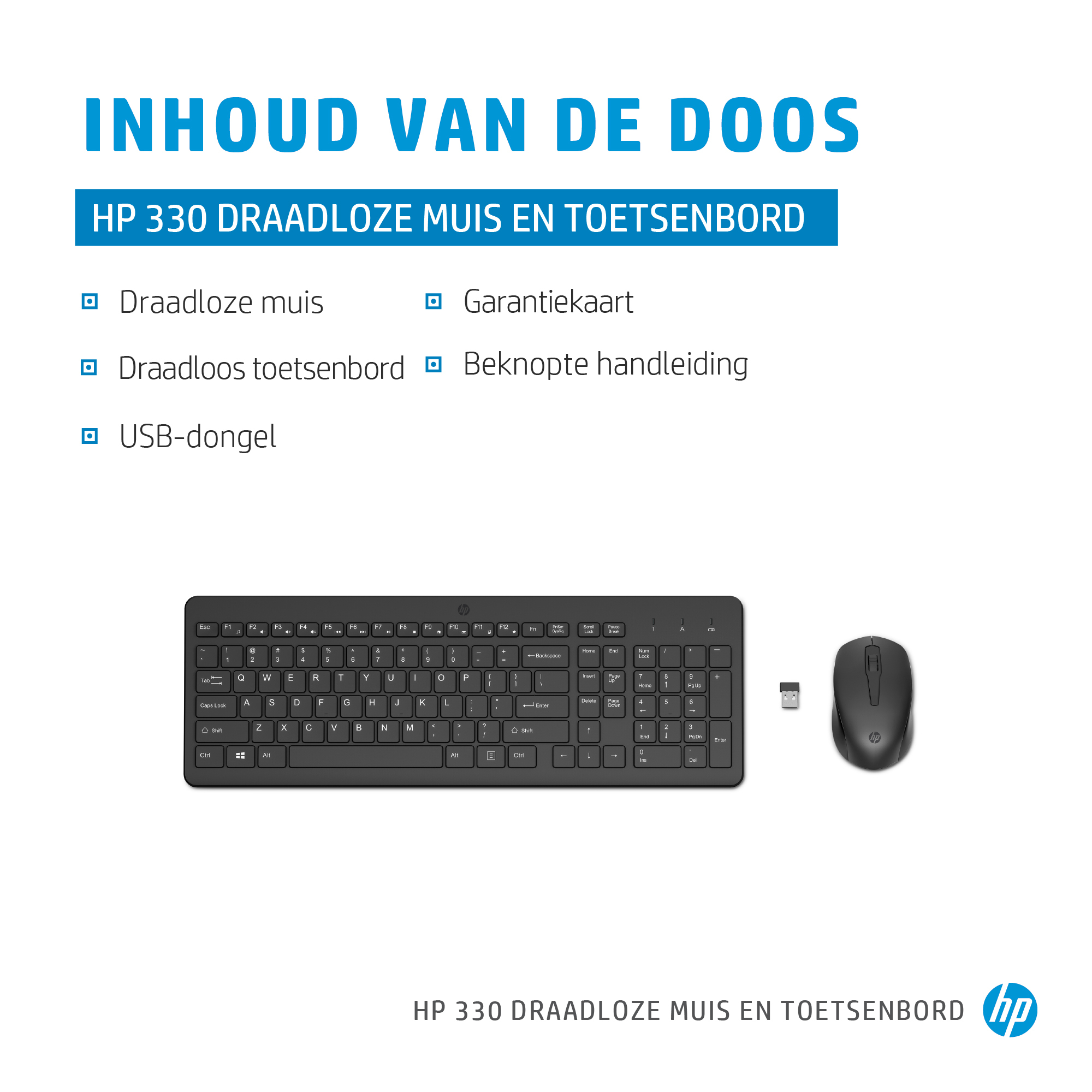 HP 330 WIRELESS MOUSE and KEYBOARD COMBINATION - Tastatur - TL: Französisch, AZERTY, Ansicht 4