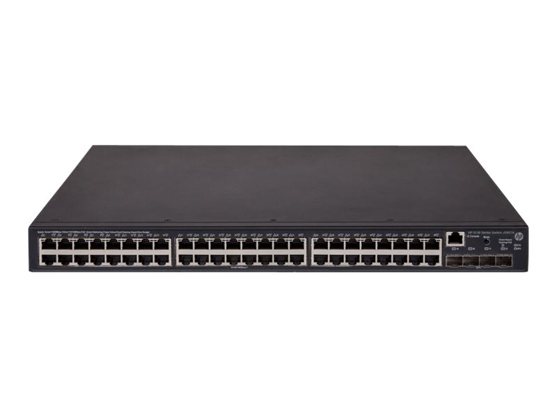 HPE 5130-48G-PoE+-4SFP+ EI - Switch - L3 - managed - 48 x 10/100/1000 + 4 x 10 Gigabit Ethernet / 1 Gigabit Ethernet SFP+ - an Rack montierbar - PoE+ (370 W)