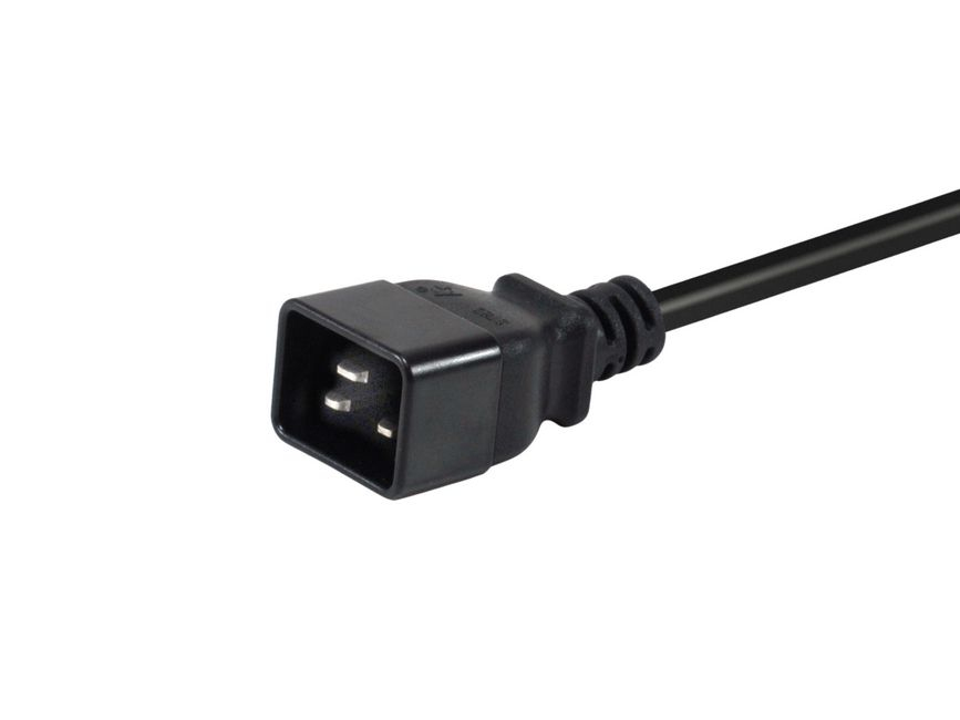 Equip Netzkabel Anschl. C20 -> C13 schwarz - Strom/Netzteil - 1,8 m, Ansicht 2