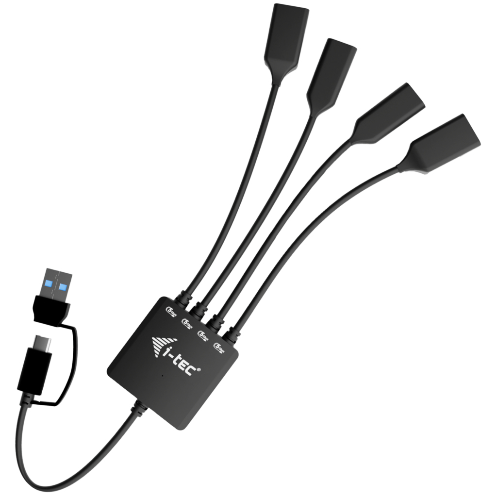 i-tec Hub - USB-C/USB-A Kabel - 2 x USB-C 3.2 Gen 1 + 2 x USB 3.2 Gen 1, Ansicht 2
