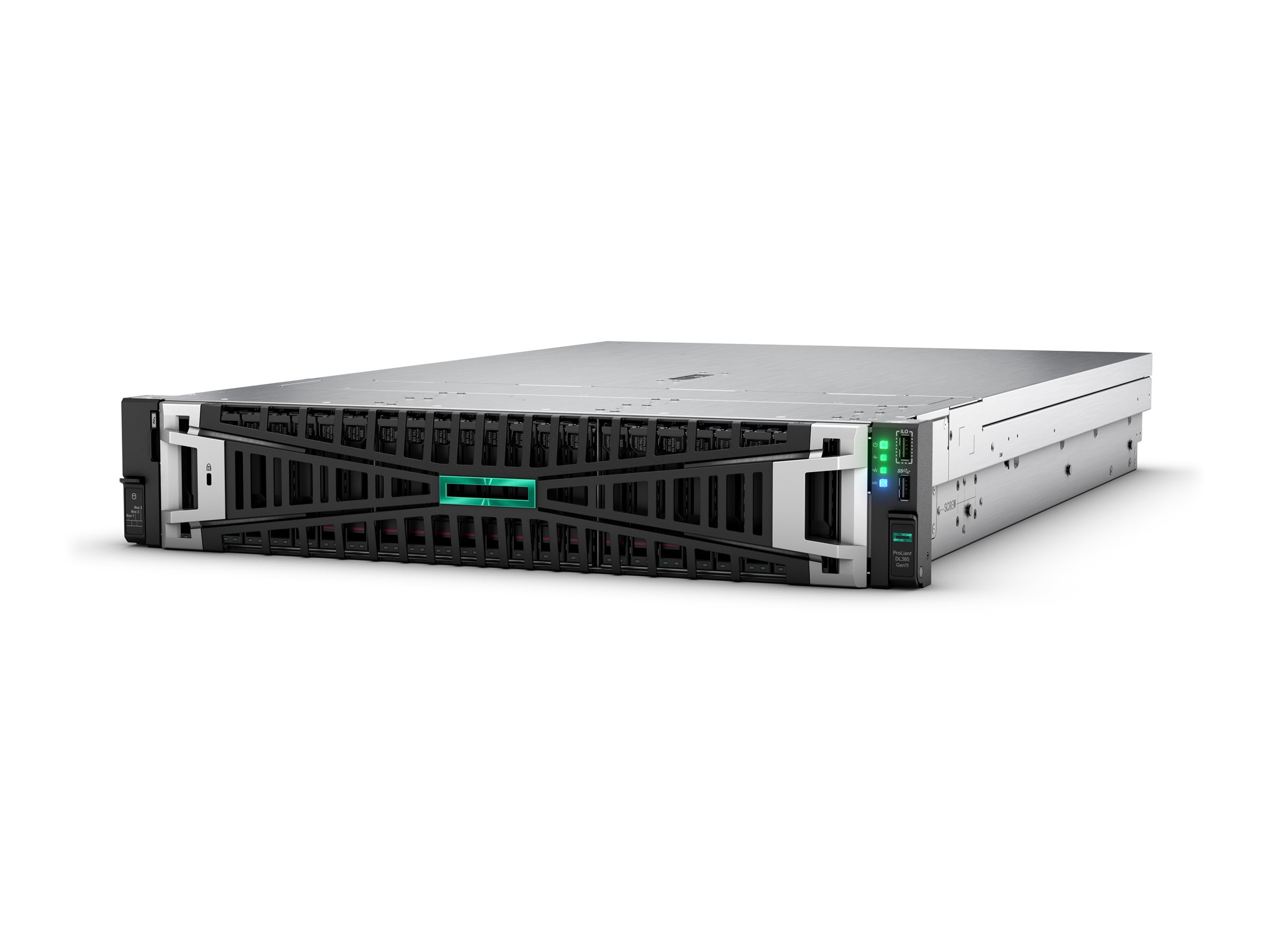 HPE ProLiant DL385 Gen11 - Server - Rack-Montage - 2U - zweiweg - 1 x EPYC 9224  2.5 GHz - RAM 32 GB - SATASASNVMe - Hot-Swap 6.4 cm (2.5)