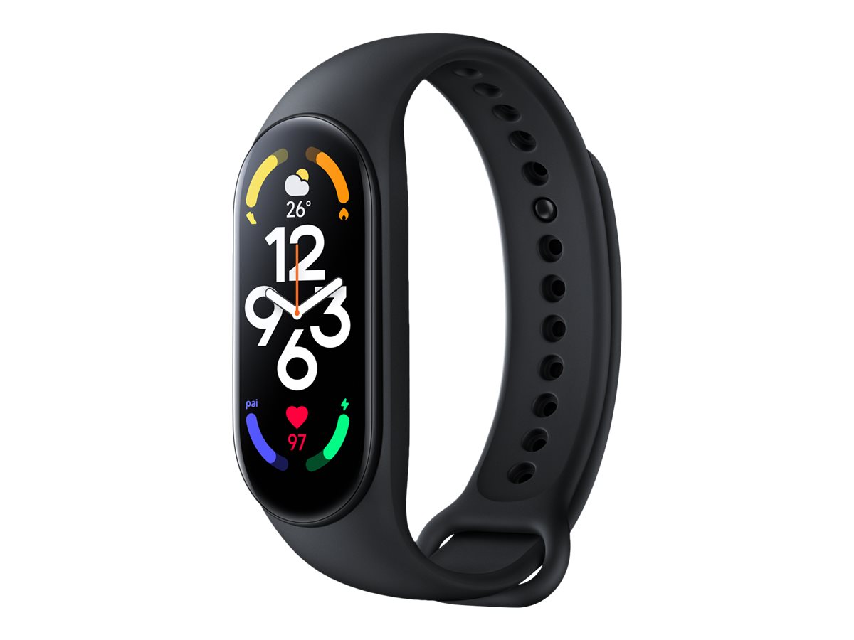 Xiaomi Mi Band 7 - Aktivitätsmesser mit Riemen - TPU - schwarz - Handgelenkgröße: 160-224 mm - Anzeige 4.1 cm (1.62)