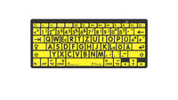 Logickeyboard LKB-LPBY-BTON-DE - Mini - Kabellos - Bluetooth - QWERTZ - Schwarz - Gelb