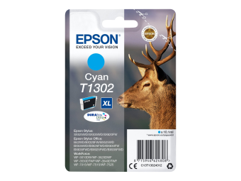 Epson T1302 - 10.1 ml - Cyan - Blister mit RF-  aktustischem Alarmsignal