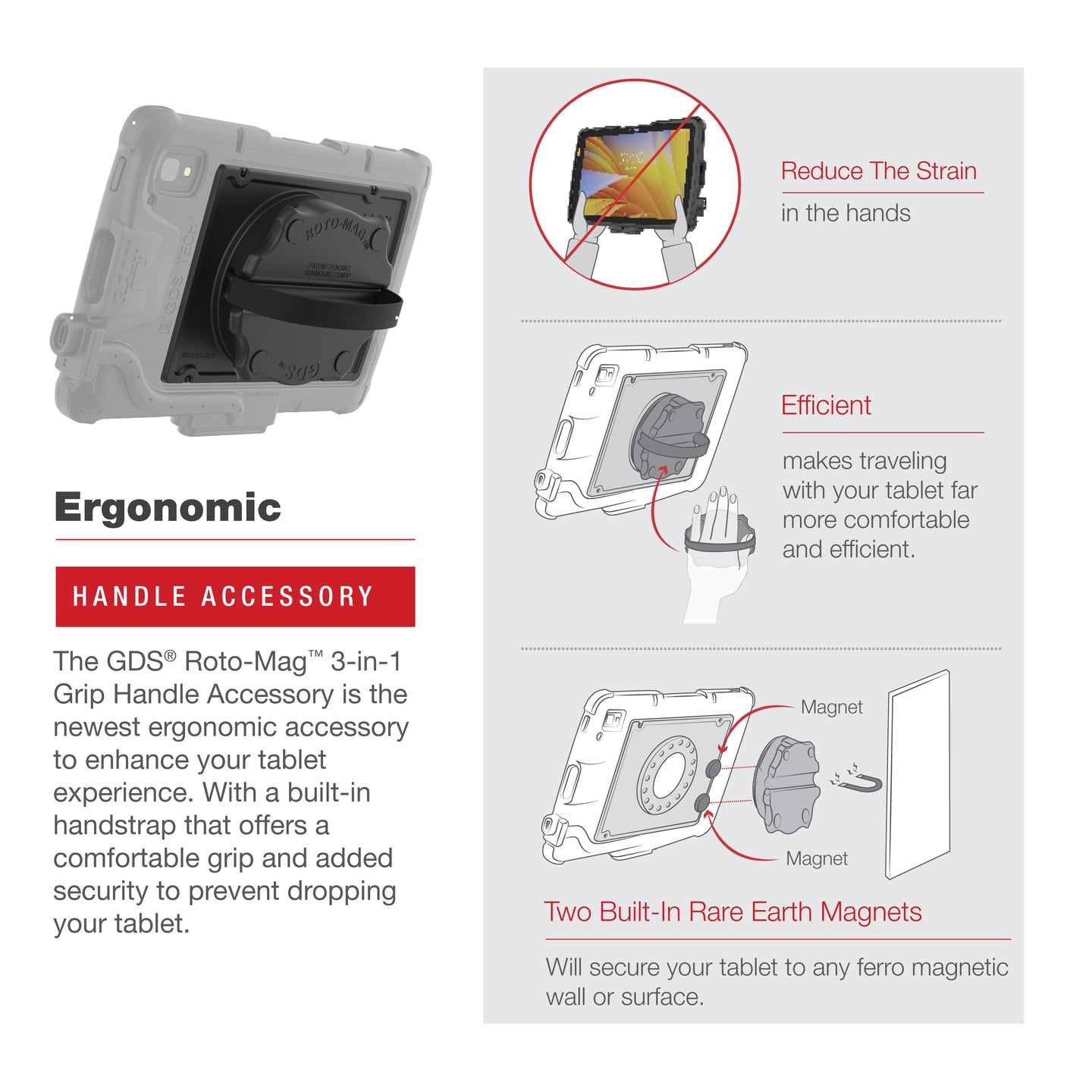 Ram Mounts GDS Roto-Mag - Griff - Schwarz - Komposite - Zebra - ET40 8 Tablet - ET45 8 Tablet - 1 Stück(e), Ansicht 3