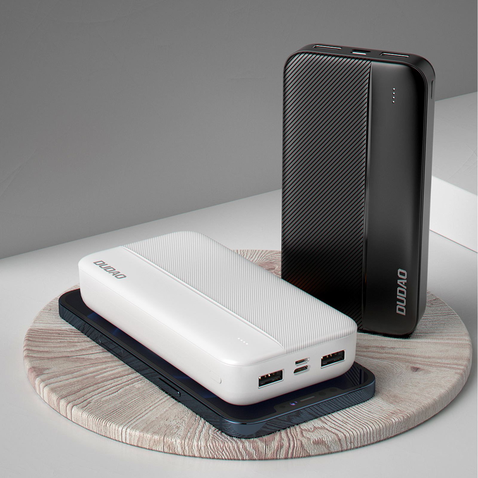 Dudao powerbank 20000mAh 2xUSB-A 10W black K4S+, Ansicht 3