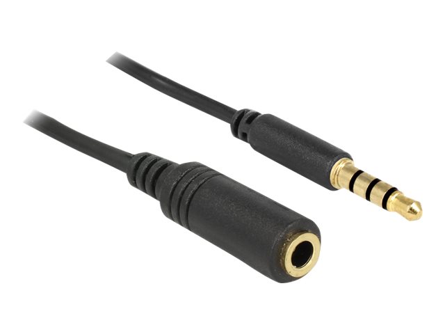 Delock Headset-Erweiterungskabel - 4-poliger Mini-Stecker männlich zu 4-poliger Mini-Stecker weiblich
