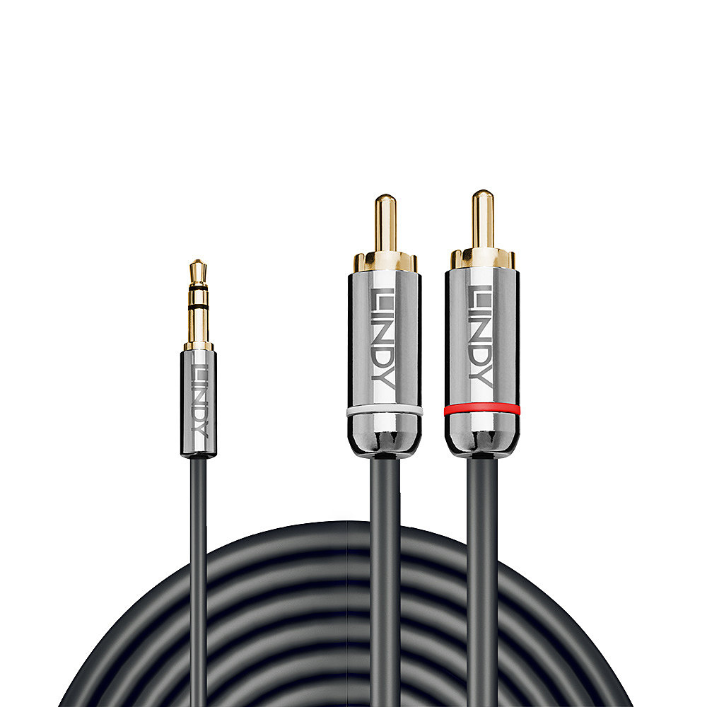 Lindy Cromo Line - Audiokabel - mini-phone stereo 3.5 mm männlich zu RCA männlich - 3 m, Ansicht 4