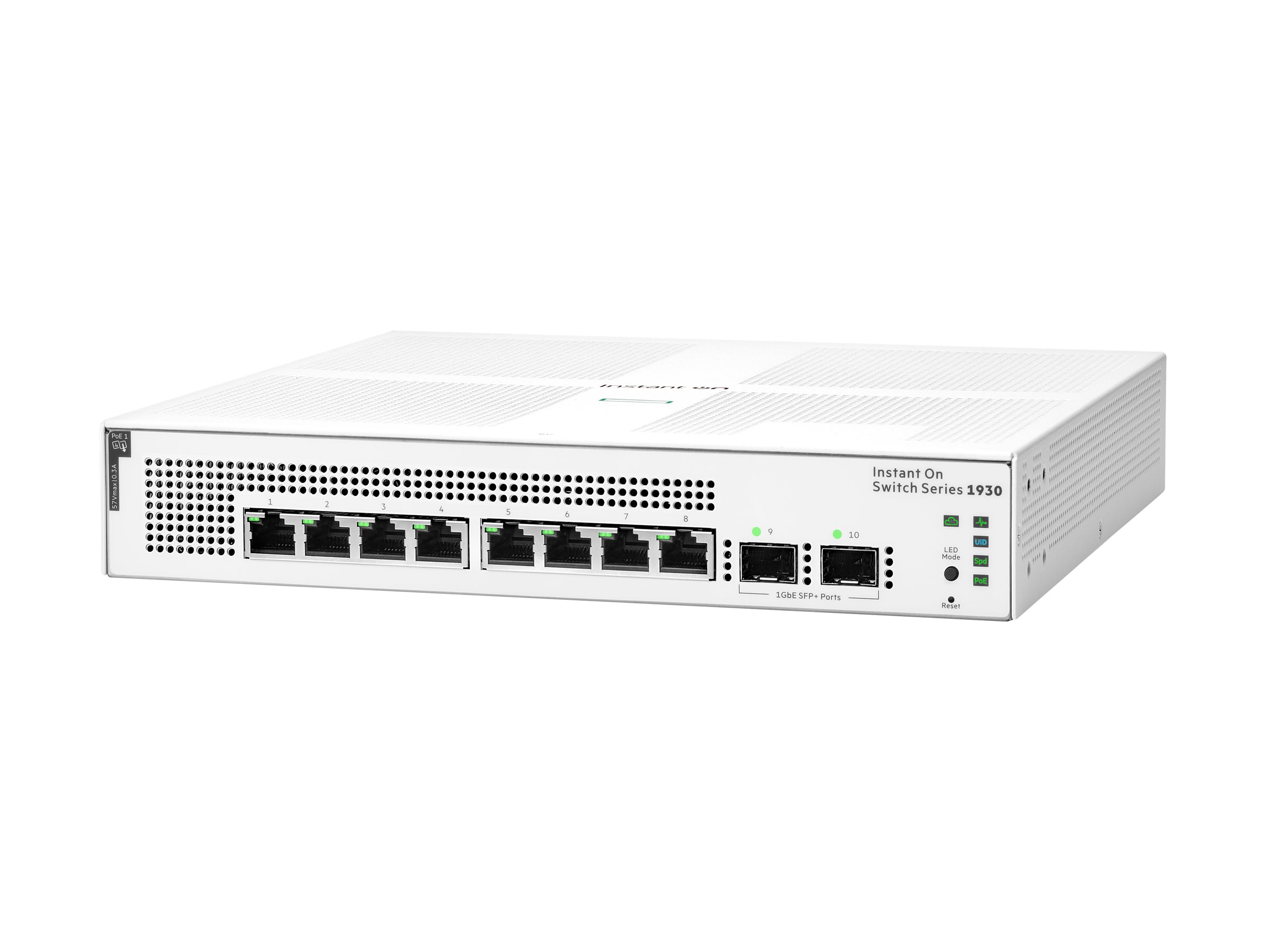 HPE Networking Instant On 1930 8G Class4 PoE 2SFP 124W Switch - Switch - L2+ - managed - 8 x 10/100/1000 (PoE+)