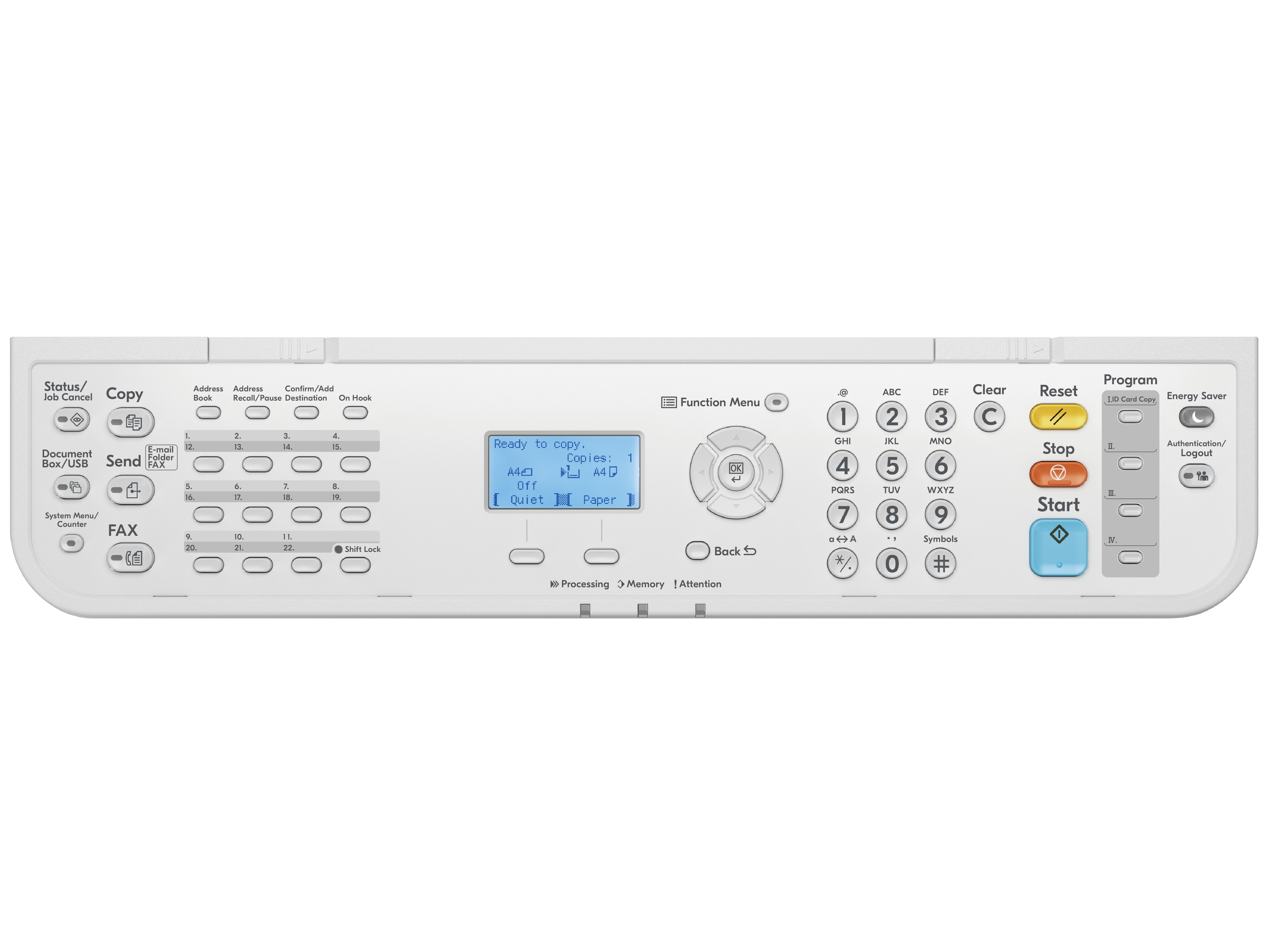 Kyocera ECOSYS MA4500fx 220-240V50/60HZ - Laser - Monodruck - 1200 x 1200 DPI - A4 - Direktdruck - Schwarz - Weiß, Ansicht 4