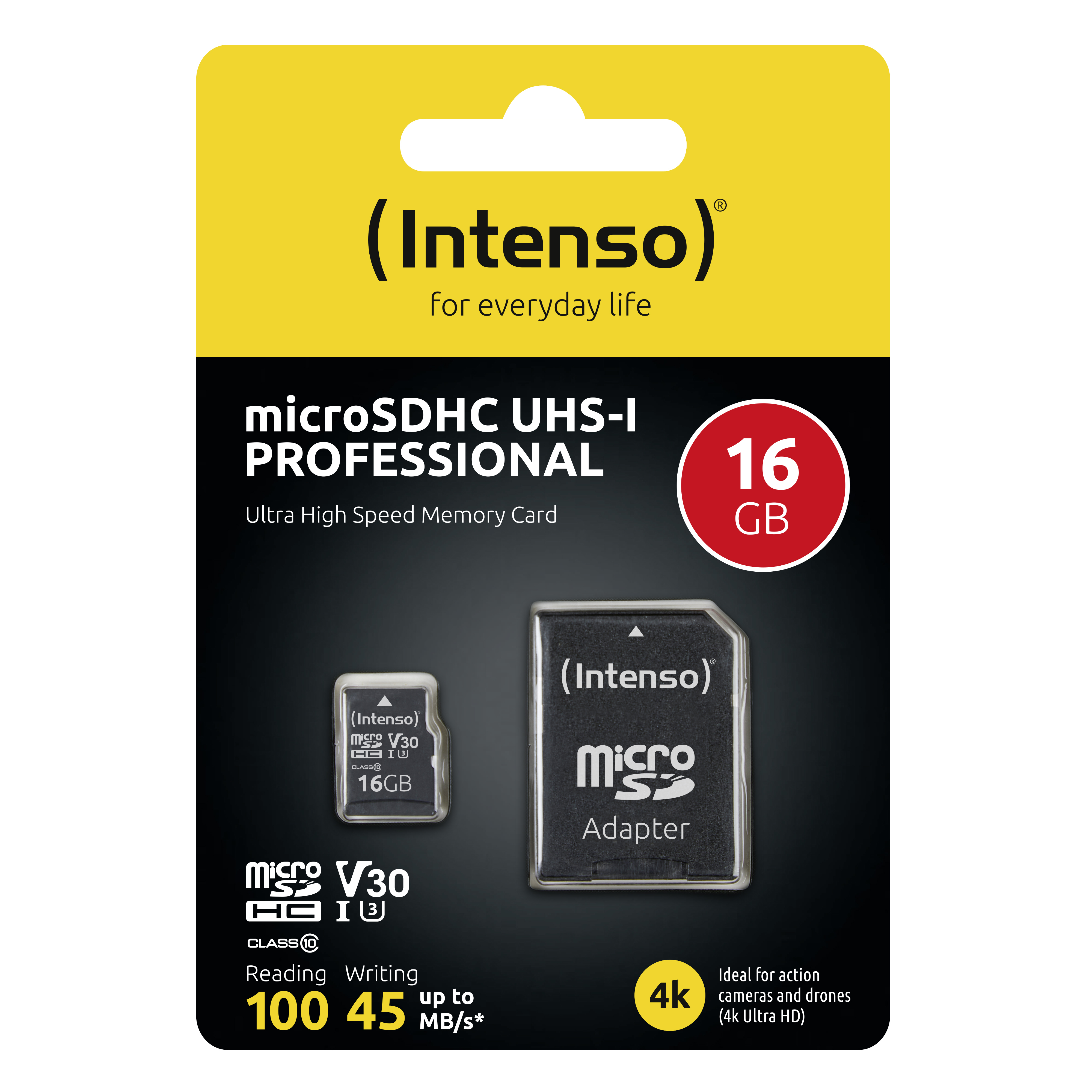 Intenso Flash-Speicherkarte (microSDHC/SD-Adapter inbegriffen), Ansicht 2