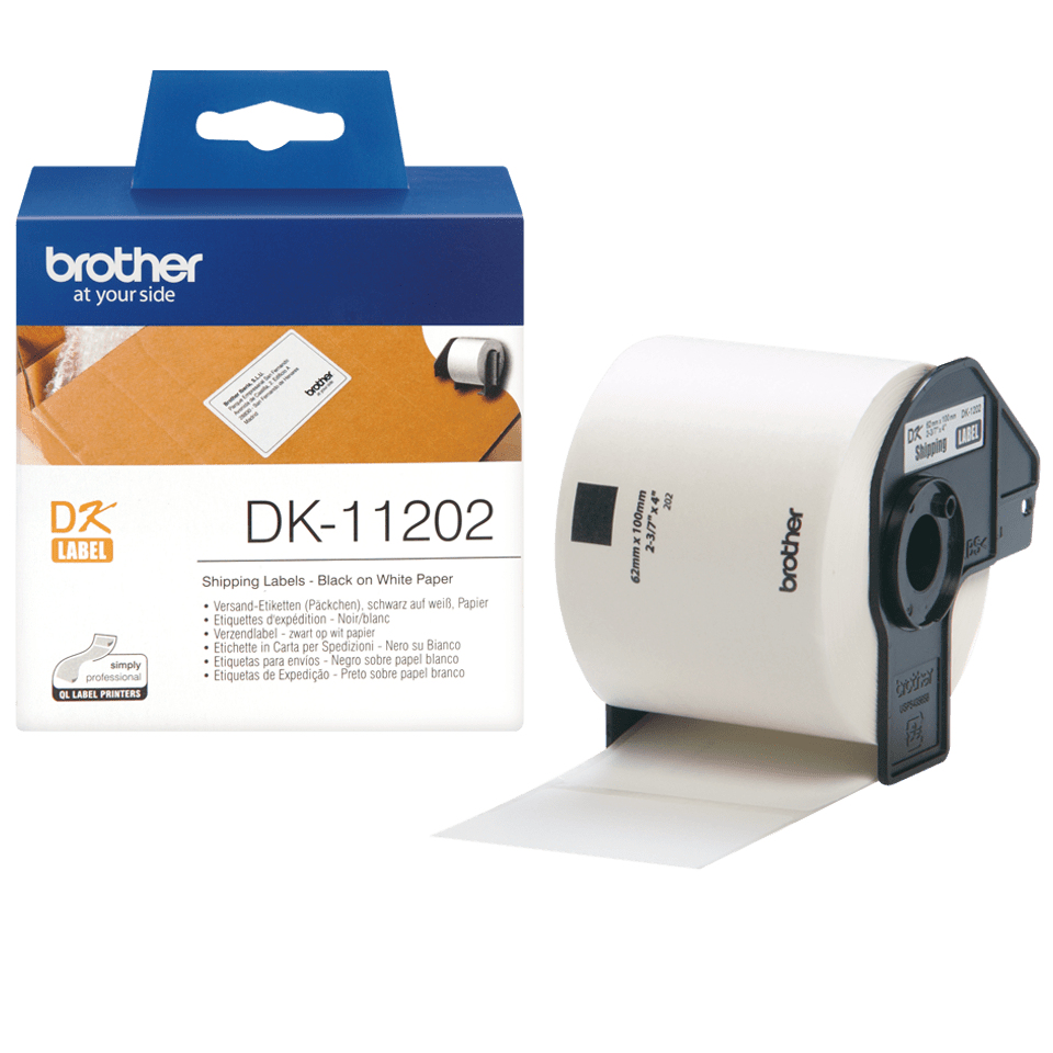 Brother DK-11202 - Schwarz auf Weiß - 62 x 100 mm 300 Etikett(en) (1 Rolle(n), Ansicht 2