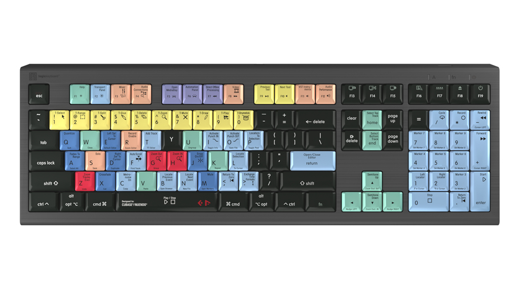 Logickeyboard Cubase / Nuendo Astra 2 - Tastatur - TL: UK, QWERTY, Ansicht 2