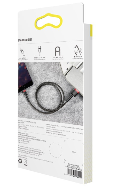 Baseus CALKLF-B19 - Schwarz - Rot - USB A - Lightning - 1 m - Männlich - Männlich, Ansicht 4