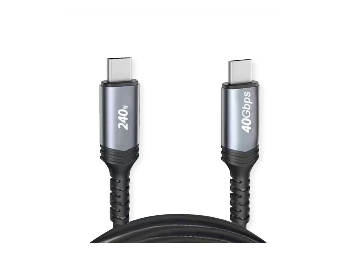VALUE USB4 Gen3x2 40Git/s Kabel C-C ST/ST 240W 1m - Kabel - Digital/Daten, Ansicht 3