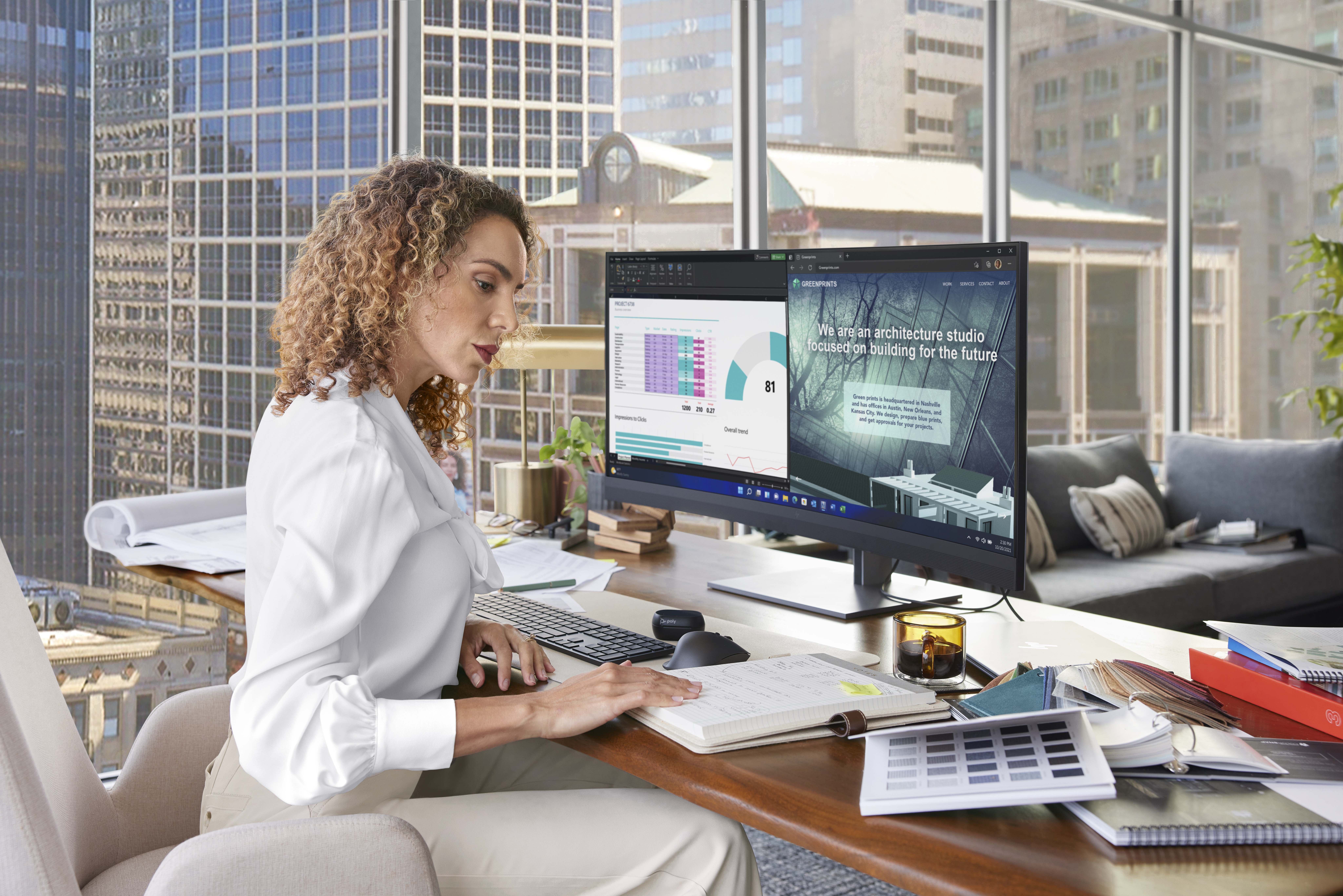 HP Series 7 Pro 5K2K Conferencing Monitor-740pm - Flachbildschirm (TFT/LCD) - 100,8 cm, Ansicht 2