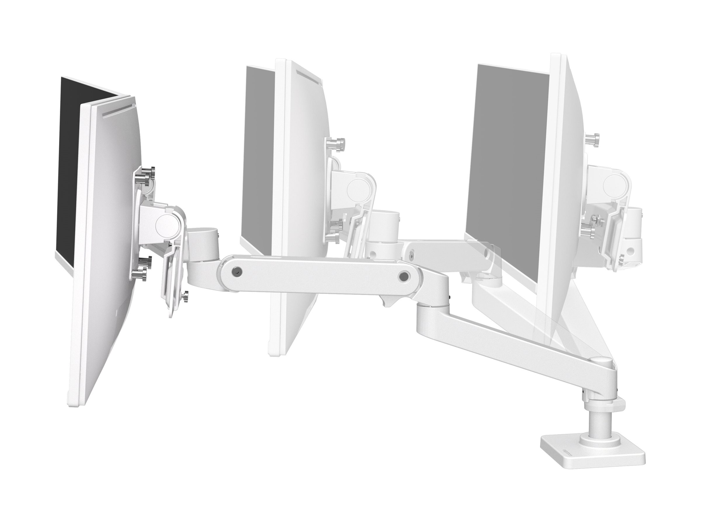 Ergotron LX Pro - Befestigungskit (Dual Direct Arm) - für 2 LCD-Displays - Aluminium - weiß - bis zu 68,6 cm (27 Zoll), Ansicht 3