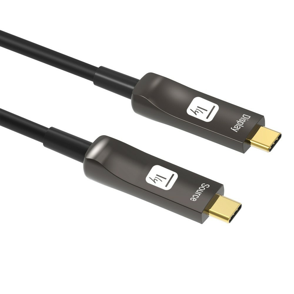 Techly Aktiv USB-C AOC Glasfaserkabel 4k 30m - Kabel - Digital/Daten, Ansicht 4