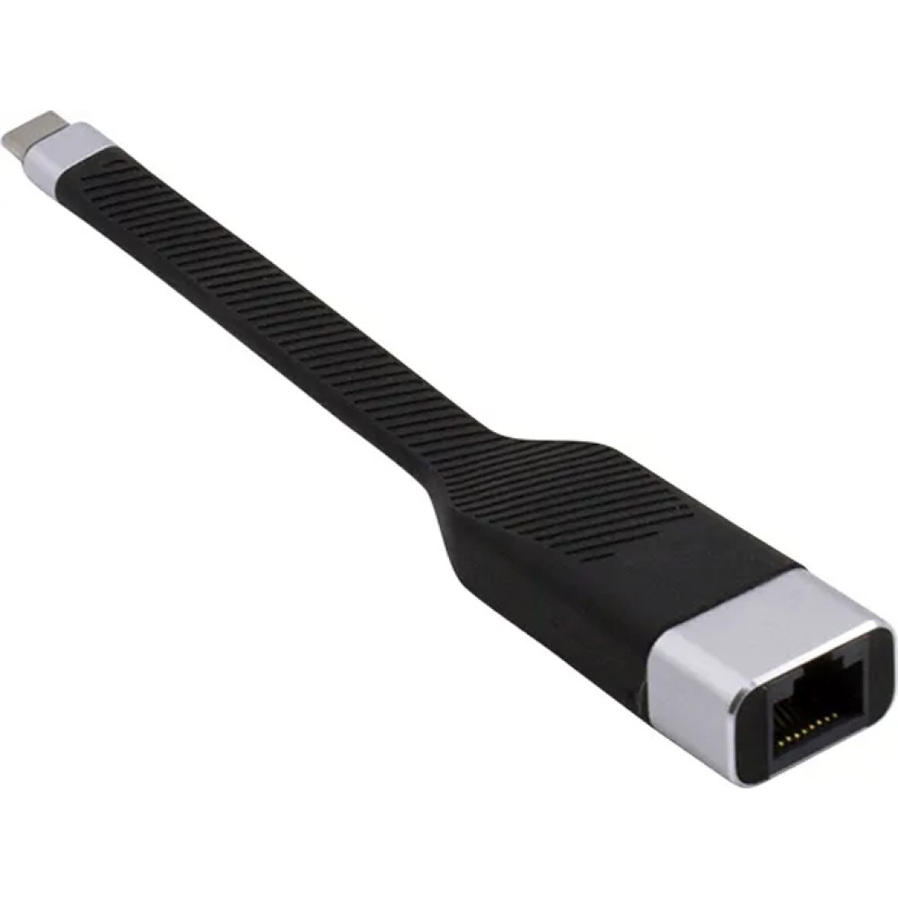 Techly USB-C Stecker auf RJ45-Buchse kurz flaches FPC Kabel, Ansicht 3