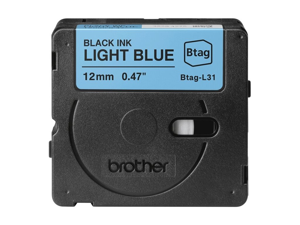 Brother BTAG-L31 - Schwarz auf hellblau - Rolle (1,2 cm x 4 m), Ansicht 2
