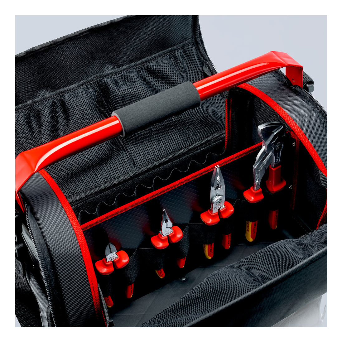 KNIPEX 00 21 08 LE - Schwarz - Rot - Polyester - 2 Taschen - 450 x 310 x 300 mm - 480 mm - 380 mm, Ansicht 2