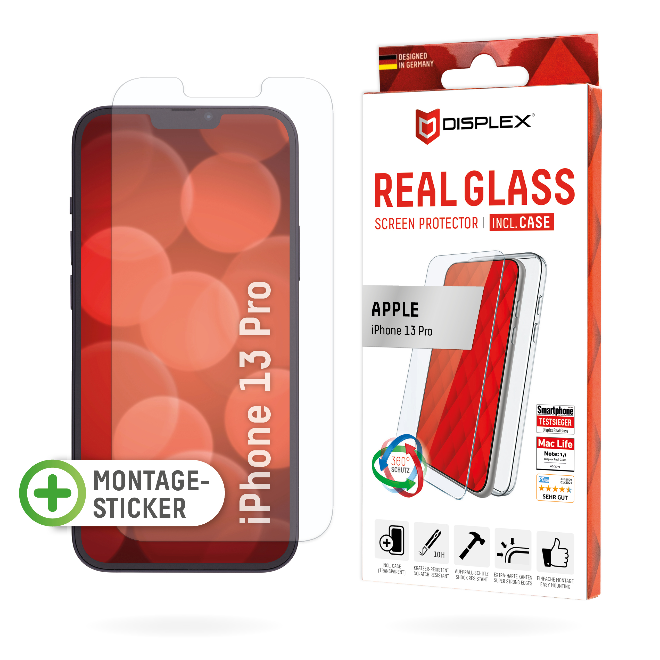 E.V.I. DISPLEX Real Glass - Schutzhülle für Mobiltelefon - iPhone 13 Pro, Ansicht 4
